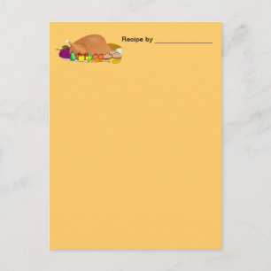 Truthahn-Abend-Rezept-Leerkarte Postkarte