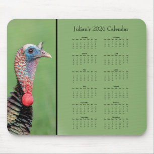 Truthahn - Anpassbarer Kalender für das gesamte Ja Mousepad