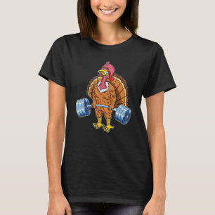 Truthahn Deadlifting Tier Gewichtheben Thanksgivi T-Shirt