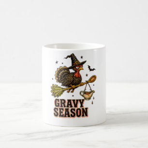 Truthahn-Design für die Sauce-Saison an Thanksgivi Kaffeetasse