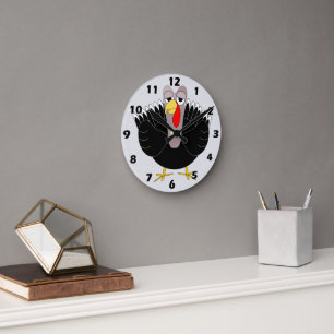 Truthahn-Design Runde Wanduhr