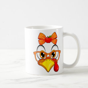 Truthahn Gesicht Apfel Kokette Herbst Thanksgiving Kaffeetasse