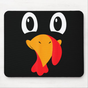Truthahn Gesicht Kinder Lustiger Halloween Thanksg Mousepad