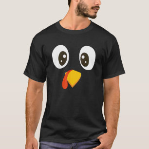 Truthahn Gesicht Pilger Thanksgiving Kostüm T-Shirt