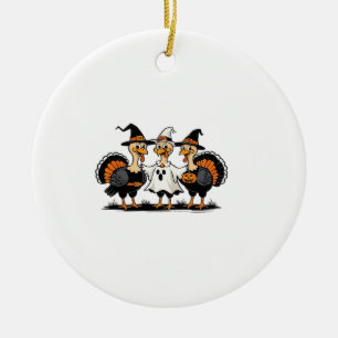 Truthahn Halloween Boo, Erntedank Truthahn, Grusel Keramik Ornament
