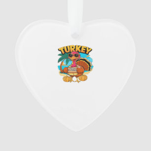 Truthahn im Urlaub in Jamaika Klassisches T-Shirt. Ornament
