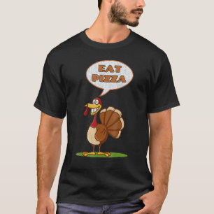 Truthahn isst Pizza Erwachsener Vegan Kinder Lusti T-Shirt
