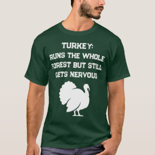 Truthahn Jagdhemd Nervöser Truthahn Humor T-Shirt