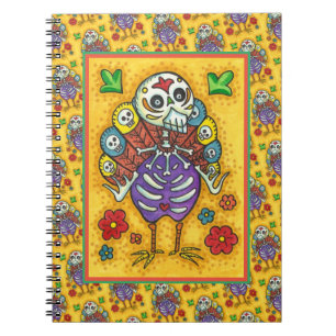 TRUTHAHN KNOCHEN BUNTE VOLKSTÜMLICHE THANKSGIVING- NOTIZBLOCK