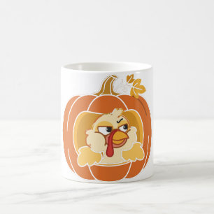 Truthahn-Kürbis-Verkleidung Thanksgiving-Kaffeetas Kaffeetasse