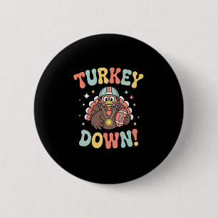 Truthahn lustiger Fuß Thanksgiving  Button