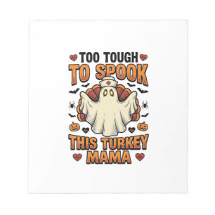 Truthahn-Mama-Halloween-Shirt mit Vintage-Nurse-Gh Notizblock