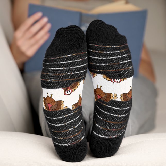 Truthahn mit breitem Schwanz Socken (Unterseite)