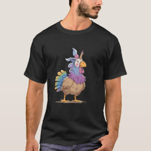 Truthahn mit Einhornmaske Lustiges Einhorn Thanks T-Shirt