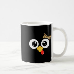 Truthahn mit Glubschaugen und Leoparden-Schleife, Kaffeetasse