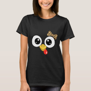Truthahn mit Glubschaugen und Leoparden-Schleife, T-Shirt