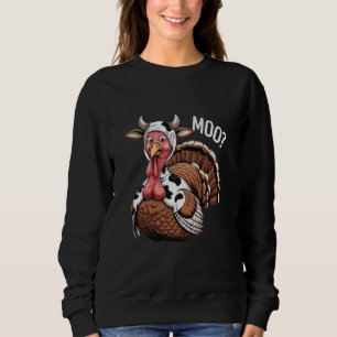 Truthahn Muuh lustiges Erntedankfest  Sweatshirt