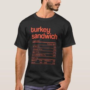 Truthahn-Sandwich-Nährwertangaben  Thanksgiving Ch T-Shirt