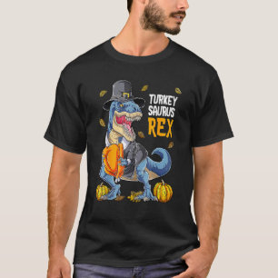 Truthahn Saurus Rex Pilger Rex Herbstgefühle Dankf T-Shirt