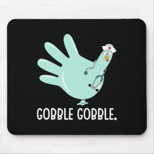 Truthahn schrubbt Gummihandschuhe Krankenschwester Mousepad