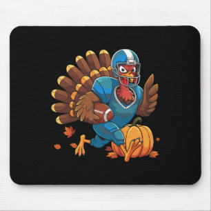 Truthahn spielt American Football am Erntedankfest Mousepad