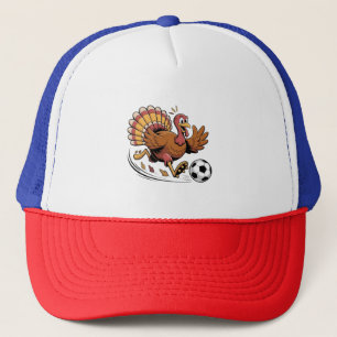Truthahn spielt Fußball Thanksgiving Sportliebhabe Truckerkappe