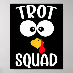 Truthahn-Trott-Mannschaft Lustiger Thanksgiving-La Poster