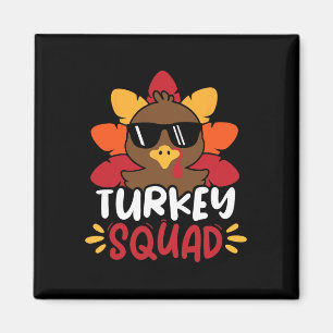 Truthahn-Trupp Lauf-Trott Familie Thanksgiving-Shi Magnet