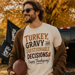 Truthahn und Soße, Lustige Männer-Friendsgiving T-Shirt