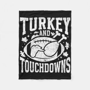 Truthahn und Touchdowns Lustiges Thanksgiving Foot Fleecedecke