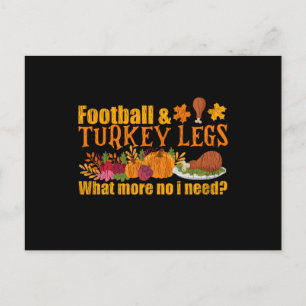 Truthahnbeine Fußball Familie Passend Thanksgiving Postkarte