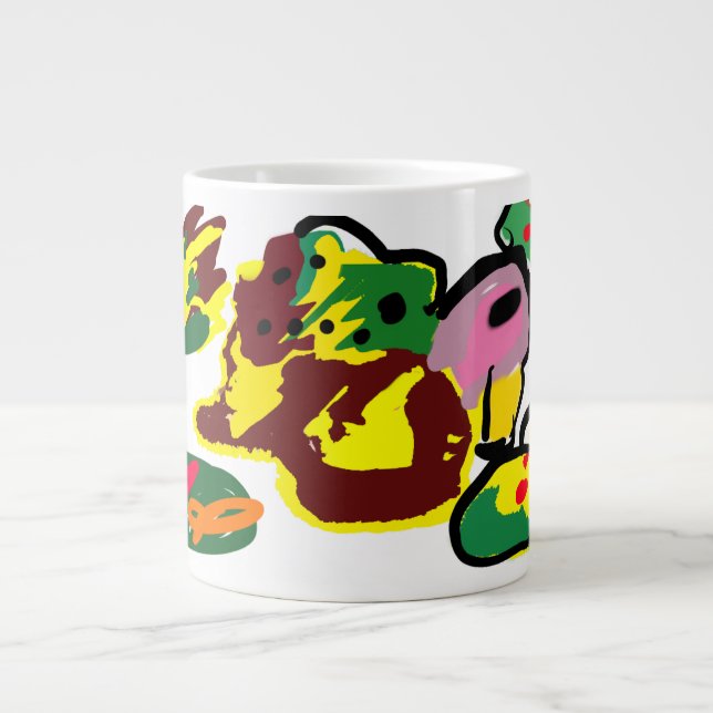 Truthahnfarbe  Jumbo-Tasse (Vorderseite)