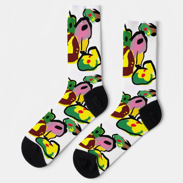 Truthahnfarbe  socken (Linkes Detail)