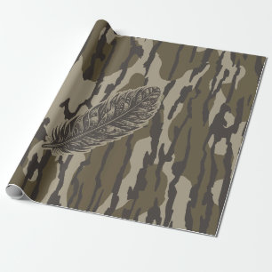 Truthahnfeder-Boden-Land Camo Wald Geschenkpapier