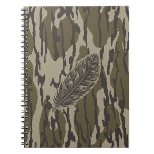 Truthahnfeder-Boden-Land Camo Wald Notizblock