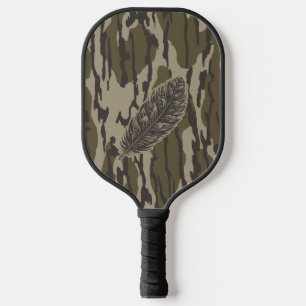 Truthahnfeder-Boden-Land Camo Wald Pickleball Schläger
