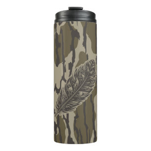 Truthahnfeder-Boden-Land Camo Wald Thermosbecher