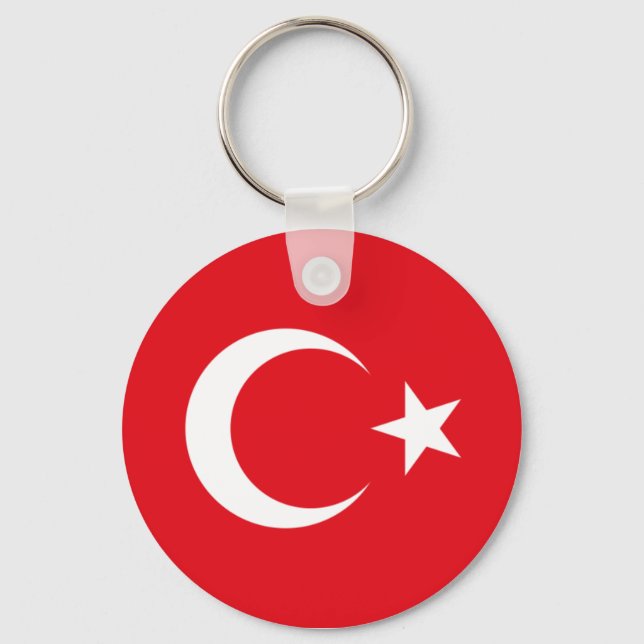 Truthahnflagge Schlüsselanhänger (Vorderseite)