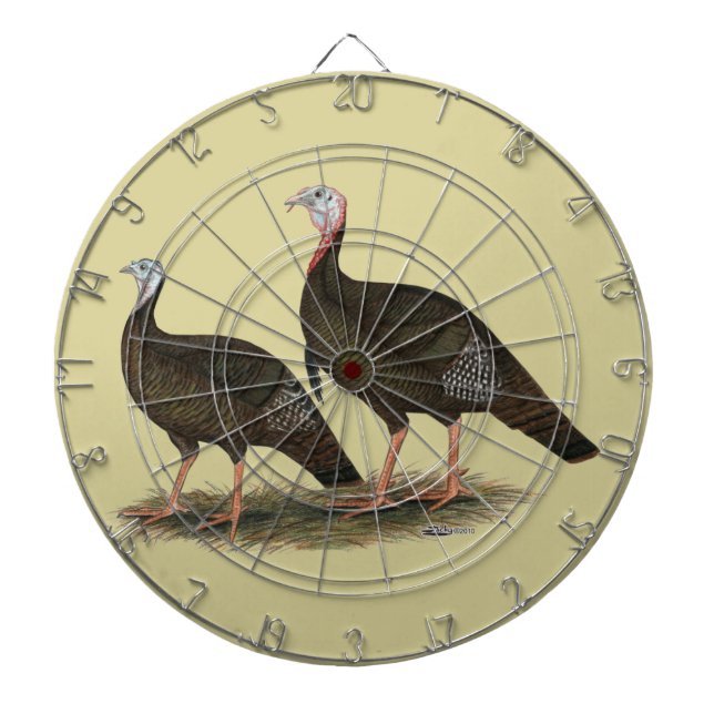 Truthühner Ostpaare Dartscheibe (vorne)