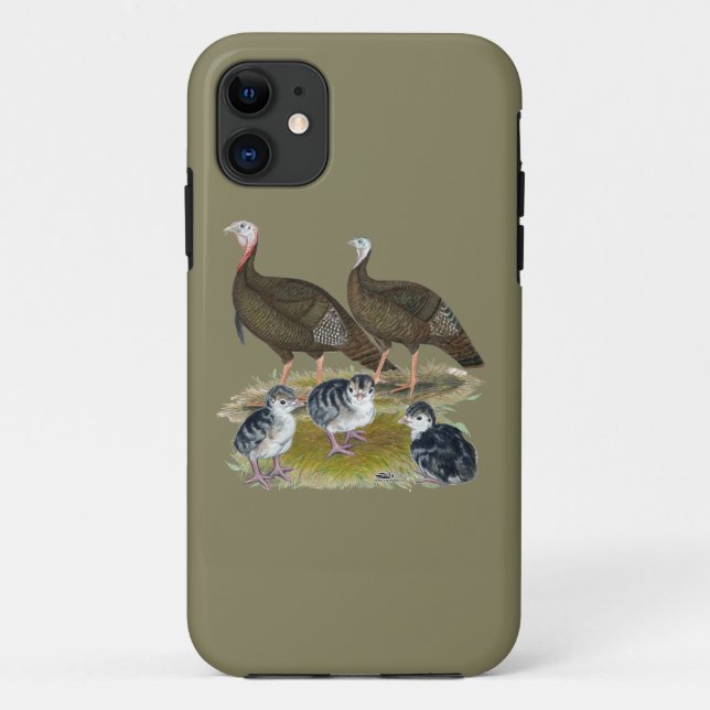 Truthühnerfamilie Eastern Wild Case-Mate iPhone Hülle (Rückseite)