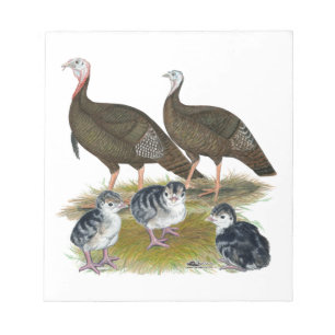 Truthühnerfamilie Eastern Wild Notizblock