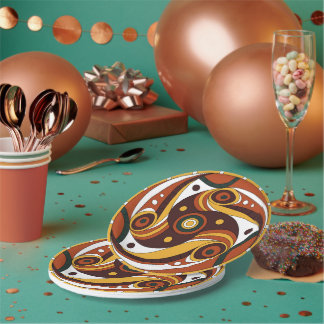Trypillian-Kultur Alte Spiral-Papierteller Pappteller