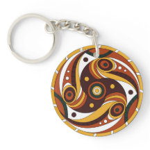 Trypillianisches Sonnen-Spiral-Rosetten-Rund-Schlü