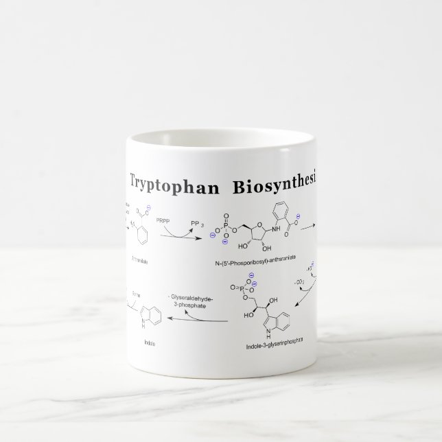 Tryptophan-Biosynthesekarte Kaffeetasse (Mittel)