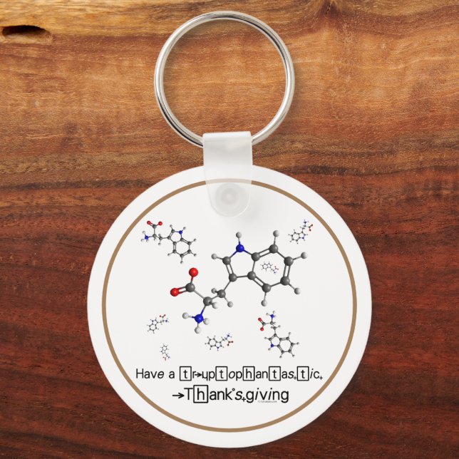 Tryptophan Molecule Schlüsselanhänger (Vorderseite)