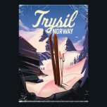 Trysil Norwegen ski Fotodruck<br><div class="desc">Trysil Norwegen Skipposter in einem Vintagen Stil.</div>