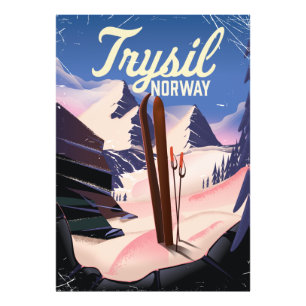 Trysil Norwegen ski Fotodruck