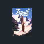 Trysil Norwegen ski Leinwanddruck<br><div class="desc">Trysil Norwegen Skipposter in einem Vintagen Stil.</div>