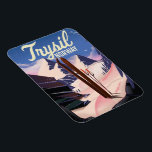 Trysil Norwegen ski Magnet<br><div class="desc">Trysil Norwegen Skipposter in einem Vintagen Stil.</div>