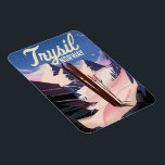 Trysil Norwegen ski Magnet<br><div class="desc">Trysil Norwegen Skipposter in einem Vintagen Stil.</div>